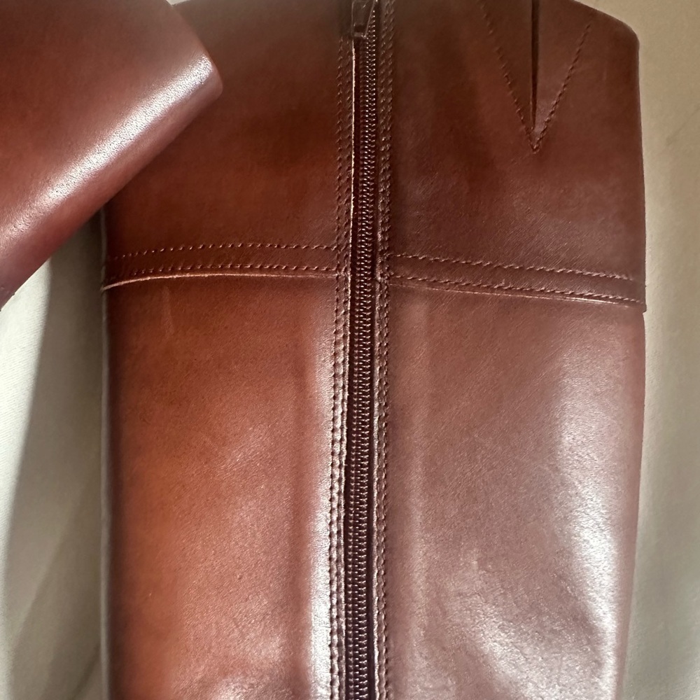 Alex Marie Brown Over the Knee Boots with Equestrian Design - Picture 7 of 12